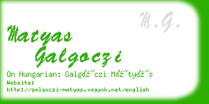 matyas galgoczi business card